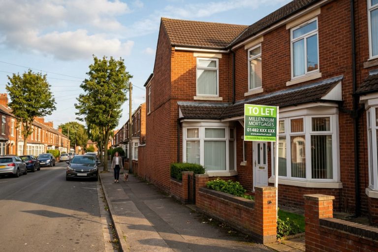 Property in Yorkshire with To Let sign
